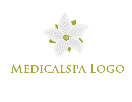 Madonna lily flower logo