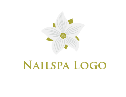 Madonna lily flower logo