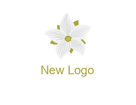 Madonna lily flower logo