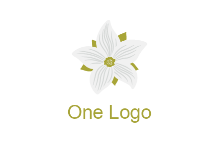 Madonna lily flower logo