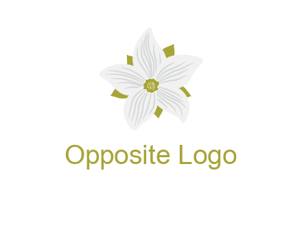 Madonna lily flower logo