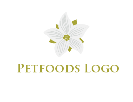 Madonna lily flower logo