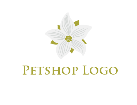 Madonna lily flower logo