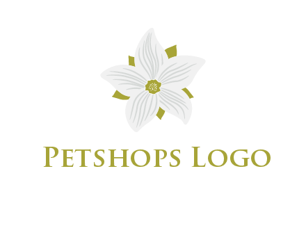 Madonna lily flower logo