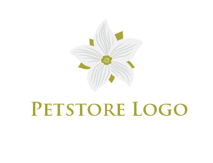 Madonna lily flower logo