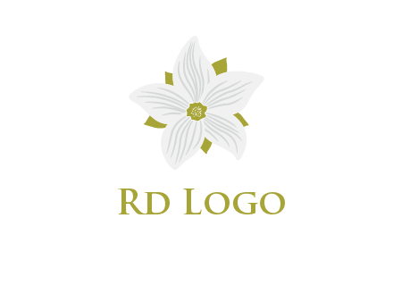 Madonna lily flower logo