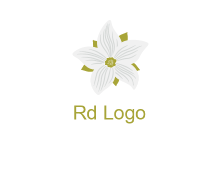 Madonna lily flower logo