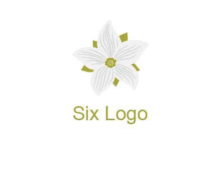 Madonna lily flower logo