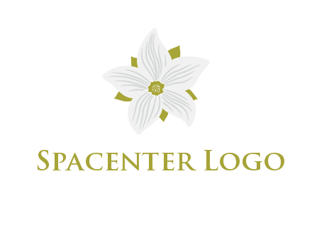 Madonna lily flower logo