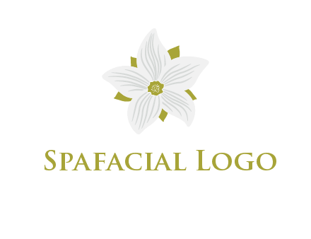 Madonna lily flower logo