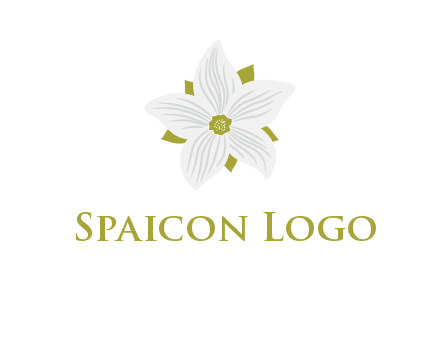 Madonna lily flower logo