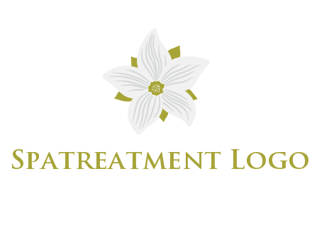 Madonna lily flower logo