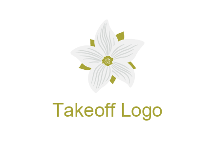 Madonna lily flower logo