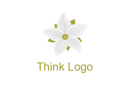 Madonna lily flower logo