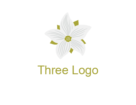 Madonna lily flower logo