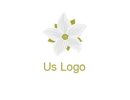 Madonna lily flower logo