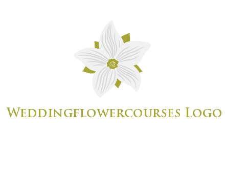 Madonna lily flower logo