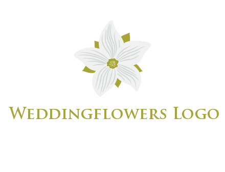 Madonna lily flower logo