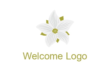 Madonna lily flower logo