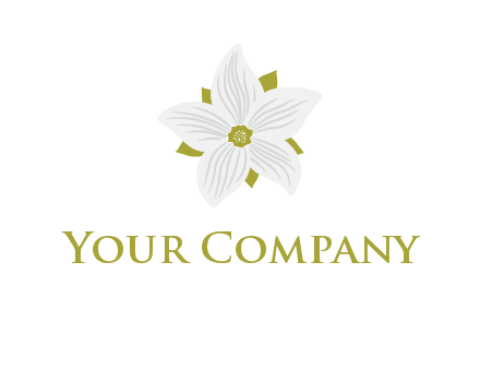 Madonna lily flower logo