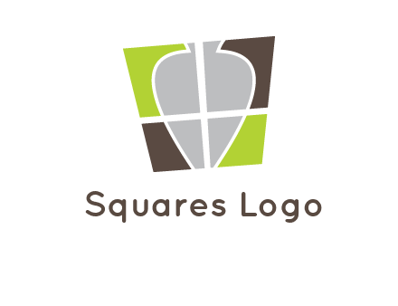 leaf inside the abstract square logo