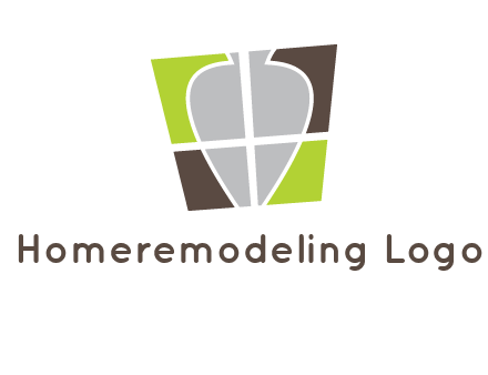 leaf inside the abstract square logo
