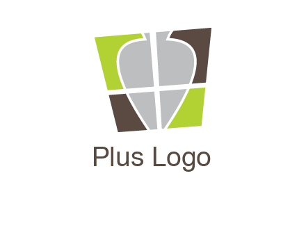 leaf inside the abstract square logo