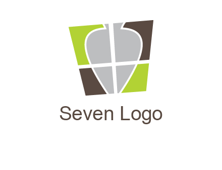 leaf inside the abstract square logo