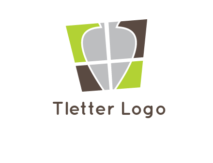 leaf inside the abstract square logo