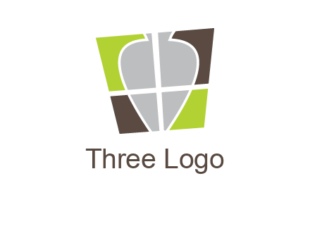 leaf inside the abstract square logo