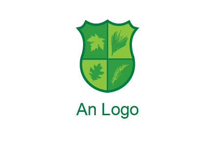 Leafs inside the emblem logo