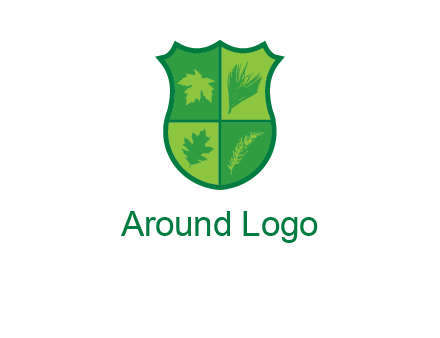 Leafs inside the emblem logo