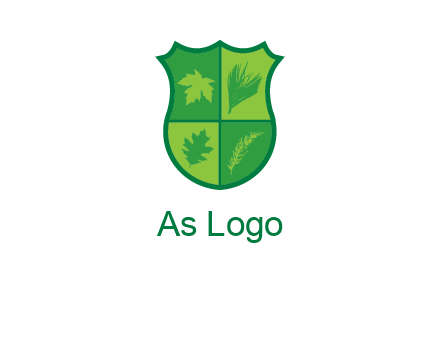 Leafs inside the emblem logo