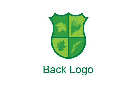 Leafs inside the emblem logo