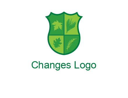 Leafs inside the emblem logo