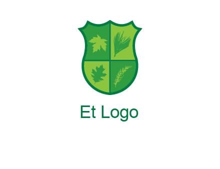Leafs inside the emblem logo