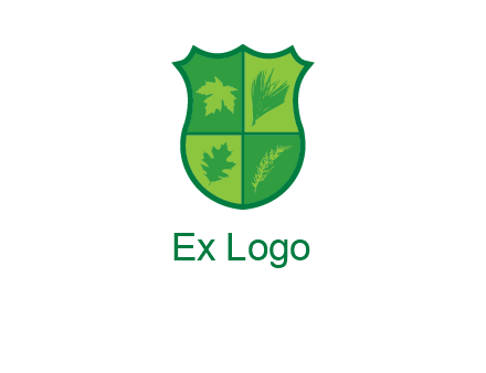 Leafs inside the emblem logo