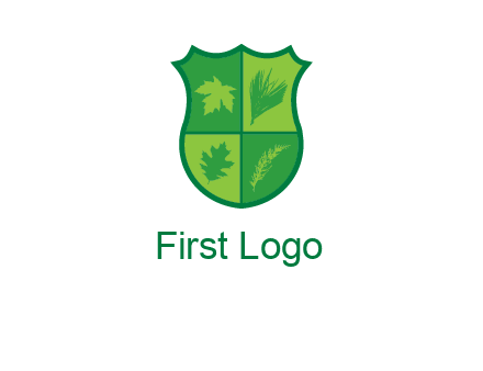 Leafs inside the emblem logo