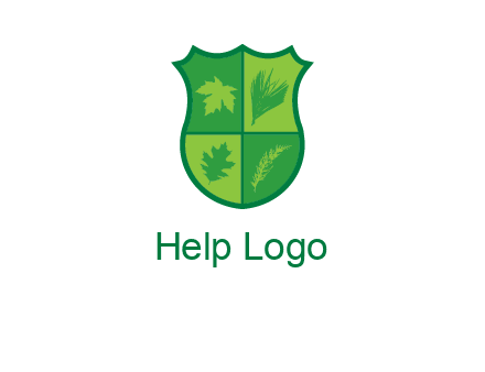 Leafs inside the emblem logo