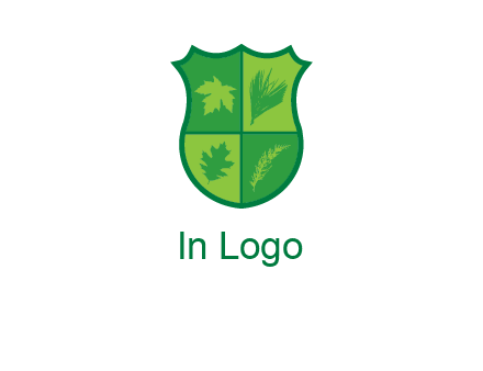 Leafs inside the emblem logo