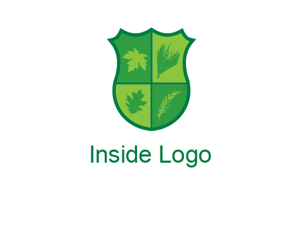 Leafs inside the emblem logo