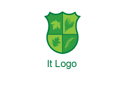Leafs inside the emblem logo
