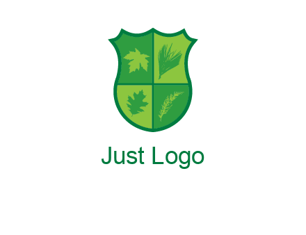 Leafs inside the emblem logo