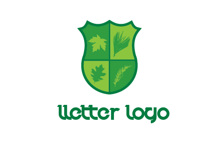 Leafs inside the emblem logo