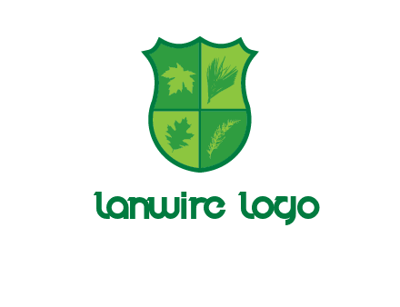 Leafs inside the emblem logo