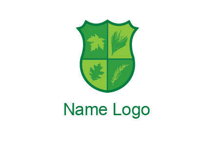 Leafs inside the emblem logo