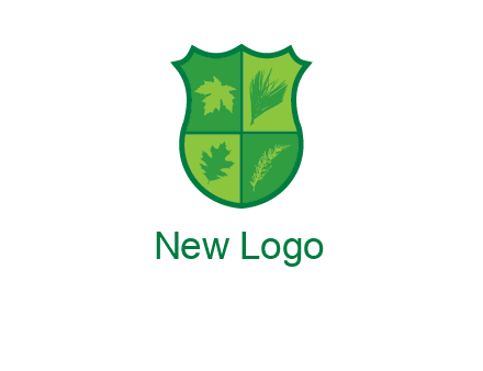 Leafs inside the emblem logo
