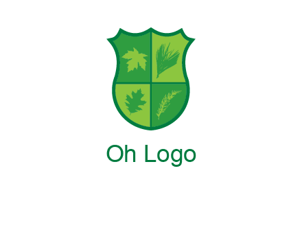 Leafs inside the emblem logo