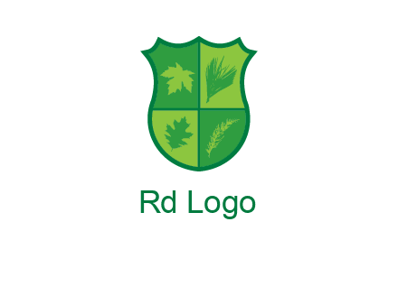 Leafs inside the emblem logo