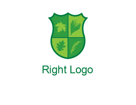Leafs inside the emblem logo